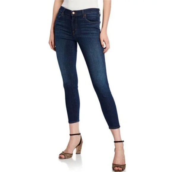 *NWT* Anthropologie J Brand Mid Rise Fall Capri Denim Ankle Jeans in Pure - Picture 1 of 15
